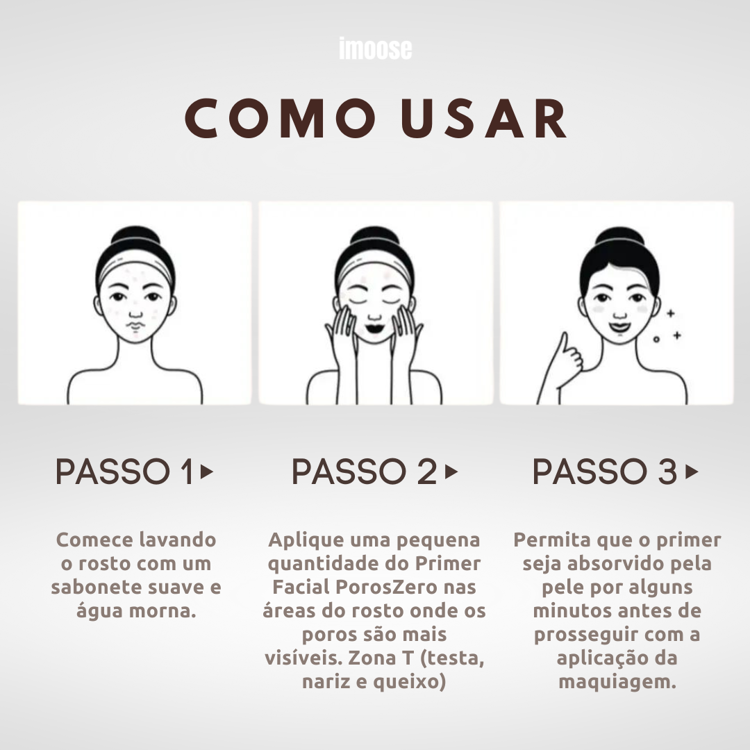 Primer Facial PorosZero - Suaviza os poros