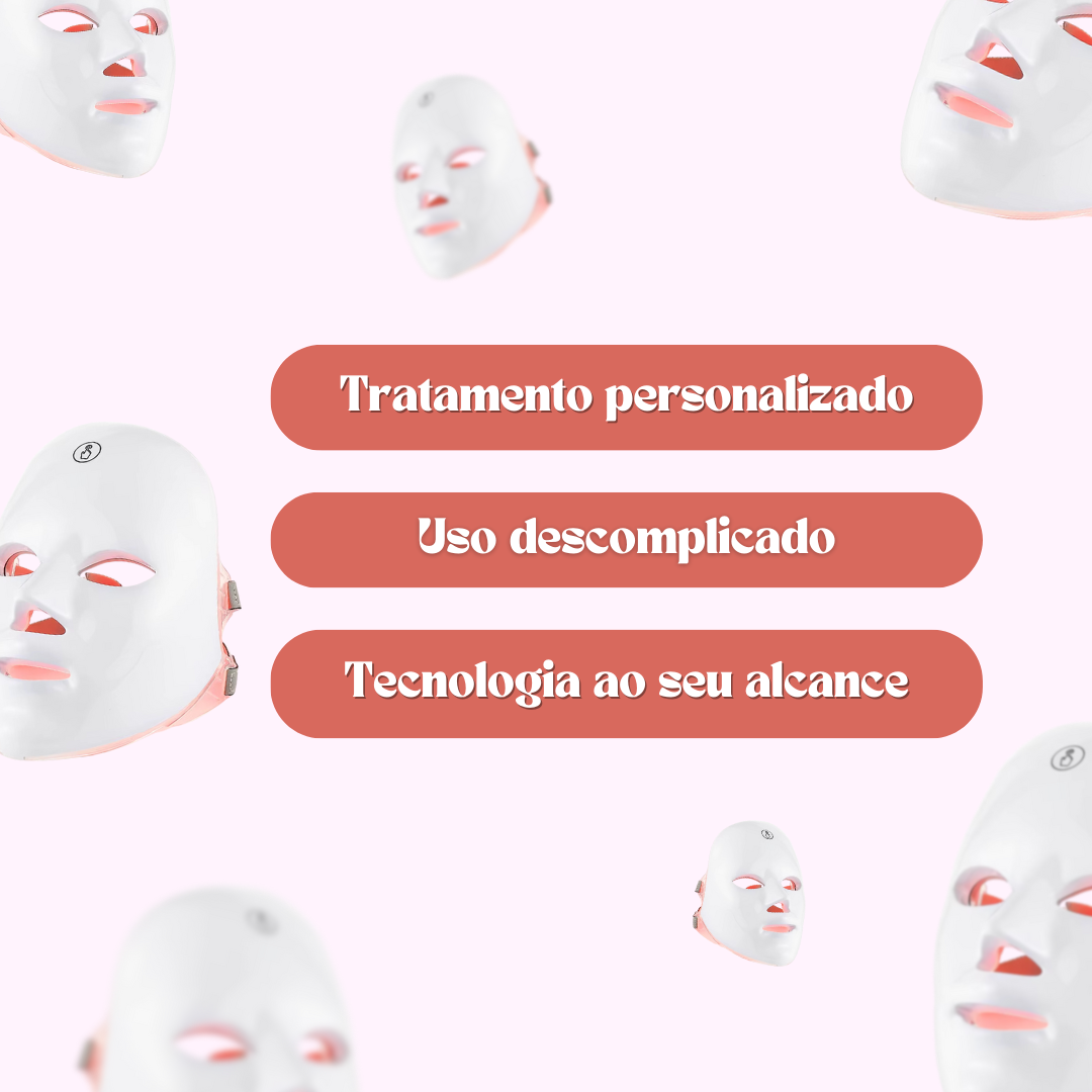 GlowTherapy LED - Máscara de Luz para Rejuvenescimento e Cuidados