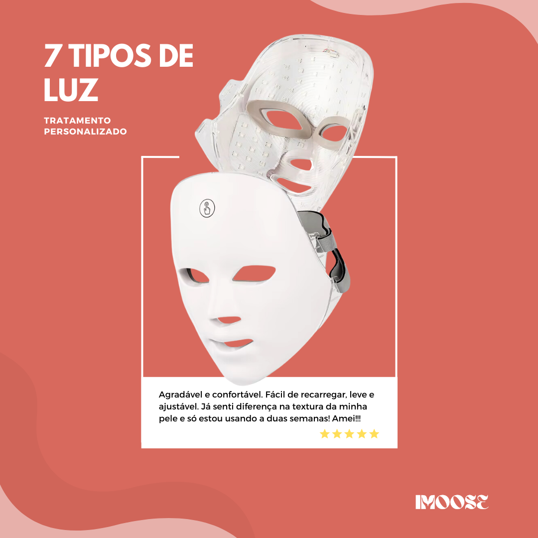 GlowTherapy LED - Máscara de Luz para Rejuvenescimento e Cuidados